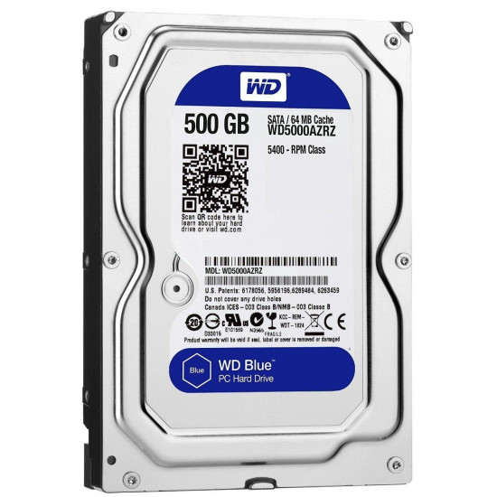 Жорсткий диск внутрішній WD 0.5TB 5400rpm 64MB 3.5 SATA III Blue (WD5000AZRZ) Жорсткий диск внутрішній WD 0.5TB 5400rpm 64MB 3.5 SATA III Blue (WD5000AZRZ)