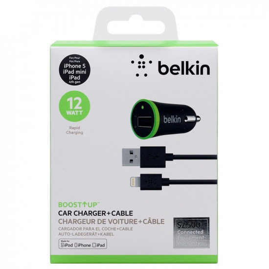 Memory of a car MS Belkin USB BoostUp Charger (LIGHTNING cable, USB 2.4Amp), Black Memory of a car MS Belkin USB BoostUp Charger (LIGHTNING cable, USB 2.4Amp), Black