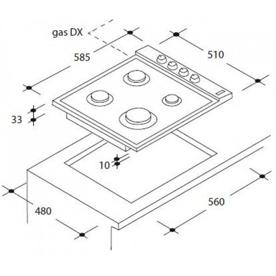 Cooking surface of Candy PL 40/1 ASX Cooking surface of Candy PL 40/1 ASX