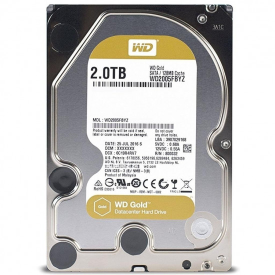 Жорсткий диск внутрішній WD 2TB 7200RPM 6GB/S/128MB 3.5 SATA III Gold (WD2005FBYZ) Жорсткий диск внутрішній WD 2TB 7200RPM 6GB/S/128MB 3.5 SATA III Gold (WD2005FBYZ)