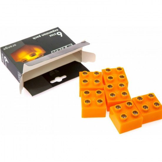 The designer of Light Stax with LED Expansion illumination orange 6 el. 2x2 (LS-M04006) The designer of Light Stax with LED Expansion illumination orange 6 el. 2x2 (LS-M04006)