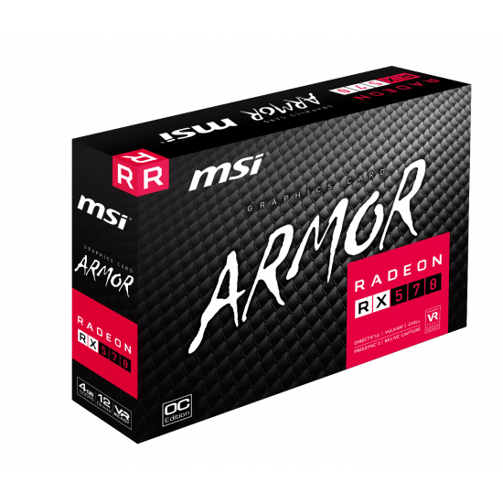 Video card MSI Radeon RX 570 4GB of DDR5 Armor OC (RX_570_ARMOR_4G_OC) Video card MSI Radeon RX 570 4GB of DDR5 Armor OC (RX_570_ARMOR_4G_OC)
