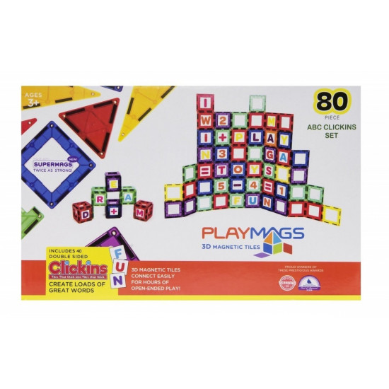 Конструктор Playmags магнітний набір 80 ел. PM170 Конструктор Playmags магнітний набір 80 ел. PM170