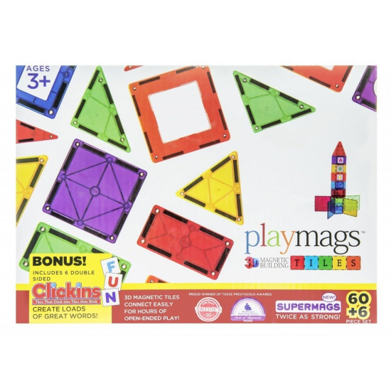 Конструктор Playmags магнітний набір 60 ел. PM158 Конструктор Playmags магнітний набір 60 ел. PM158