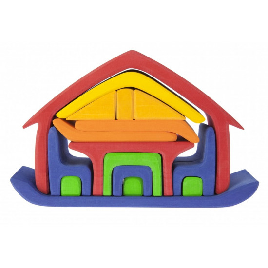 The designer wooden Nic All in the house red (NIC523266) The designer wooden Nic All in the house red (NIC523266)