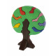 The designer wooden Nic the Tree with birds dark (NIC523098) The designer wooden Nic the Tree with birds dark (NIC523098)
