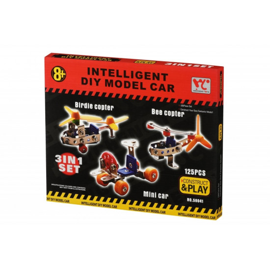 Конструктор металевий Same Toy Inteligent DIY Model Car 3в1 125 елементів (58041Ut) Конструктор металевий Same Toy Inteligent DIY Model Car 3в1 125 елементів (58041Ut)