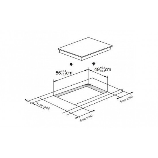 Cooking surface of Candy CI 640 CB (CI640CB) Cooking surface of Candy CI 640 CB (CI640CB)