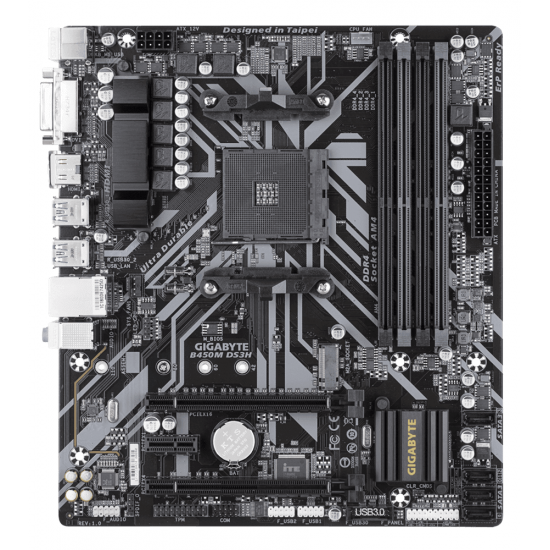 Материнcкая плата GIGABYTE B450M DS3H Материнcкая плата GIGABYTE B450M DS3H