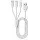 Remax Rocket 2xUSB 2.4A car charger + 3in1 Cable White Remax Rocket 2xUSB 2.4A car charger + 3in1 Cable White