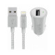 Belkin Metallic USB 2.4A + Lightning Cable Silver car charger Belkin Metallic USB 2.4A + Lightning Cable Silver car charger