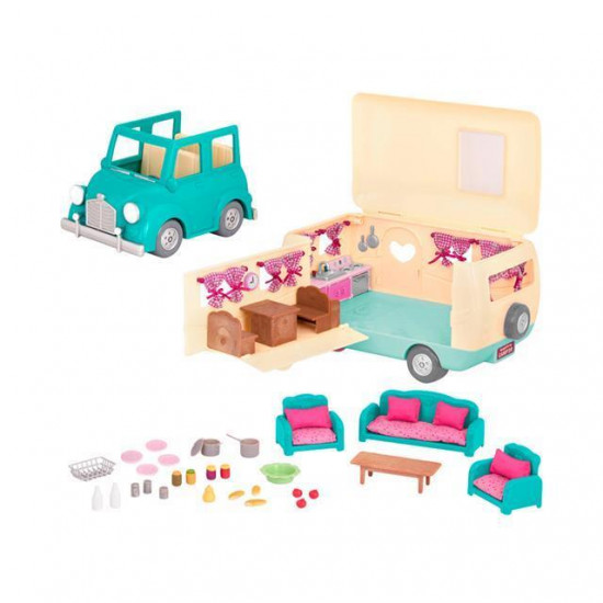 Game Camper set Li'l Woodzeez blue (6486Z) Game Camper set Li'l Woodzeez blue (6486Z)