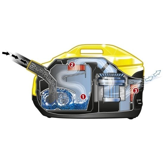 The vacuum cleaner with aquafiltry Karcher of DS 6 yellow The vacuum cleaner with aquafiltry Karcher of DS 6 yellow