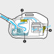 The vacuum cleaner with aquafiltry Karcher of DS 6 yellow The vacuum cleaner with aquafiltry Karcher of DS 6 yellow