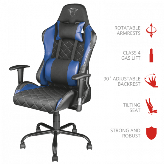 Ігрове крісло Trust GXT707G RESTO BLUE Ігрове крісло Trust GXT707G RESTO BLUE