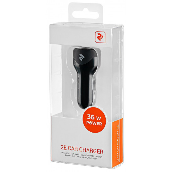 Automobile memory 2E Dual USB Car Charger Quick Charge 3.0 36W Black Automobile memory 2E Dual USB Car Charger Quick Charge 3.0 36W Black