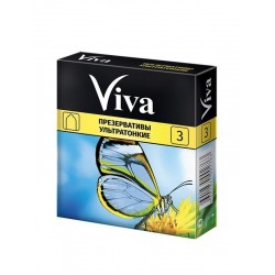 Condoms latex Viva ultrathin, 3 pieces.