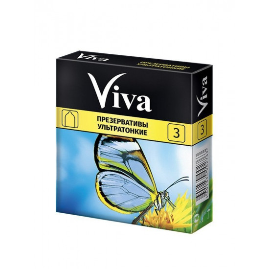 Condoms latex Viva ultrathin, 3 pieces. Condoms latex Viva ultrathin, 3 pieces.