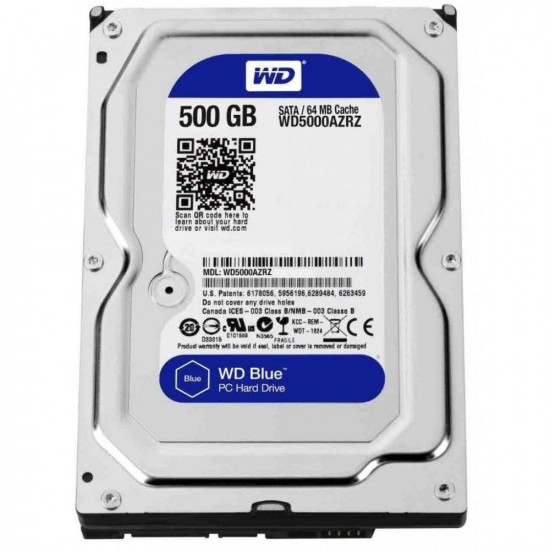 Жорсткий диск внутрішній WD 0.5TB 5400rpm 64MB 3.5 SATA III Blue (WD5000AZRZ) Жорсткий диск внутрішній WD 0.5TB 5400rpm 64MB 3.5 SATA III Blue (WD5000AZRZ)