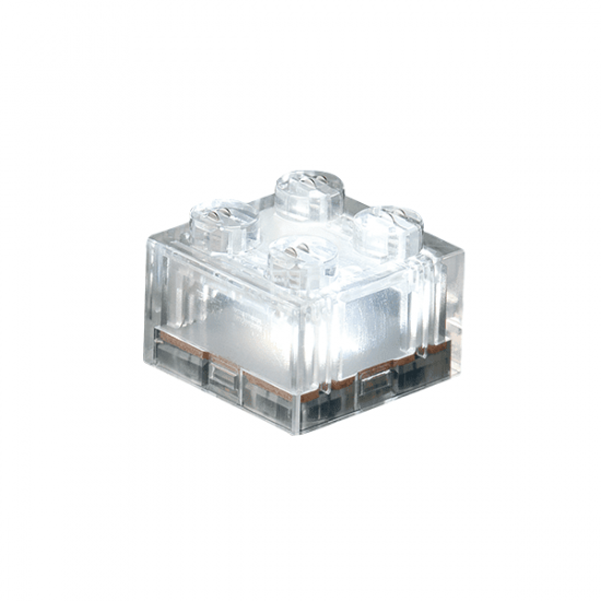 Конструктор Light Stax с LED подсветкой Transparent белый 1 эл. 2х2 (LS-S11904-09) Конструктор Light Stax с LED подсветкой Transparent белый 1 эл. 2х2 (LS-S11904-09)