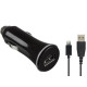 Kit Premium USB Charger 2.1A + Lightning Cable Black car charger Kit Premium USB Charger 2.1A + Lightning Cable Black car charger
