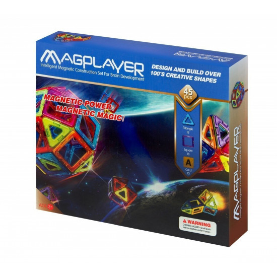 Конструктор Magplayer магнітний набір 45 ел. MPA-45 Конструктор Magplayer магнітний набір 45 ел. MPA-45