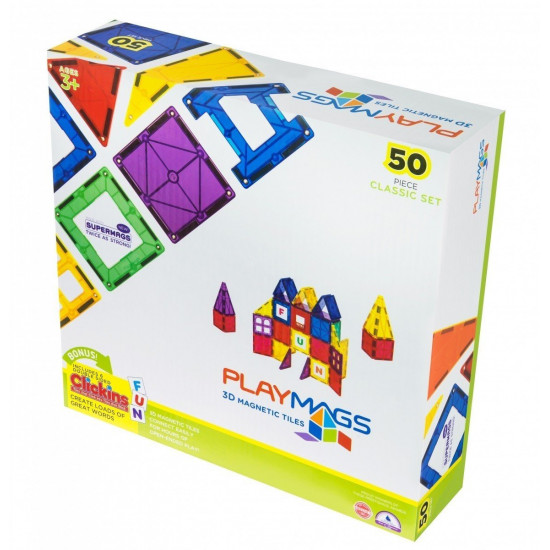 Конструктор Playmags магнітний набір 50 ел. PM152 Конструктор Playmags магнітний набір 50 ел. PM152