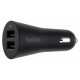 Автомобильное зарядное устройство Belkin Metallic Dual USB Black Автомобильное зарядное устройство Belkin Metallic Dual USB Black