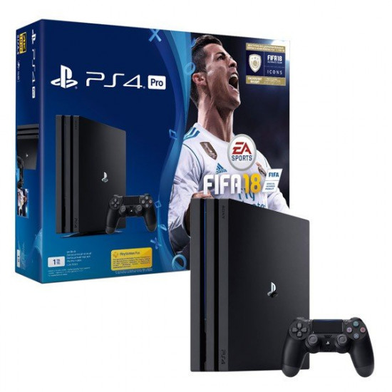Ігрова приставка SONY PlayStation 4 Pro 1Tb Black (FIFA 18/PS+14Day) (9914464) Ігрова приставка SONY PlayStation 4 Pro 1Tb Black (FIFA 18/PS+14Day) (9914464)