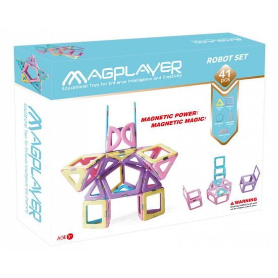 Конструктор Magplayer магнітний набір 41 ел. (MPH2-41) Конструктор Magplayer магнітний набір 41 ел. (MPH2-41)