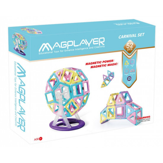 Конструктор Magplayer магнітний набір 52 ел. (MPH2-52) Конструктор Magplayer магнітний набір 52 ел. (MPH2-52)
