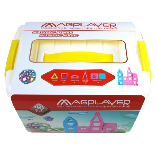 Конструктор Magplayer магнітний набір бокс 90 ел. (MPT2-90) Конструктор Magplayer магнітний набір бокс 90 ел. (MPT2-90)