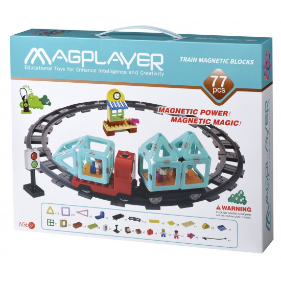 Конструктор Magplayer Поїзд 77 ел. (MPH2-77) Конструктор Magplayer Поїзд 77 ел. (MPH2-77)