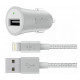 Belkin Metallic USB 2.4A + Lightning Cable Silver car charger Belkin Metallic USB 2.4A + Lightning Cable Silver car charger