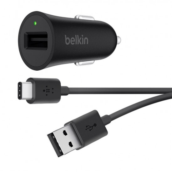Автомобильное зарядное устройство Belkin Boost Up Quick Charge 3.0 + Type-C Cable Black Автомобильное зарядное устройство Belkin Boost Up Quick Charge 3.0 + Type-C Cable Black