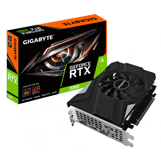 Video card GIGABYTE GeForce RTX2060 6GB GDDR6 MINI ITX OC (GV-N2060IXOC-6GD) Video card GIGABYTE GeForce RTX2060 6GB GDDR6 MINI ITX OC (GV-N2060IXOC-6GD)