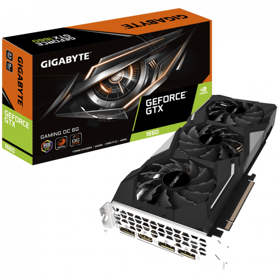 Video card GIGABYTE GeForce GTX 1660 6GB of GDDR5 Gaming OC (GV-N1660GAMING_OC-6GD) Video card GIGABYTE GeForce GTX 1660 6GB of GDDR5 Gaming OC (GV-N1660GAMING_OC-6GD)