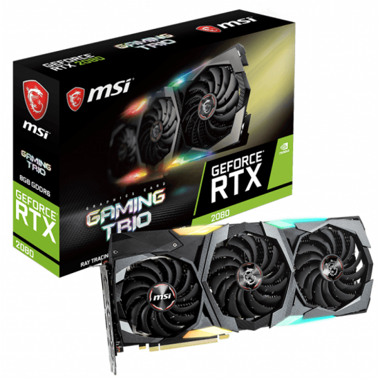 Video card MSI GeForce RTX2080 8GB GDDR6 GAMING TRIO (GF_RTX_2080_GAMING_TRIO) Video card MSI GeForce RTX2080 8GB GDDR6 GAMING TRIO (GF_RTX_2080_GAMING_TRIO)
