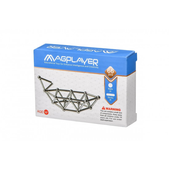 Designer of Magplayer Magnetic set of sticks and balls of 30 elements (MPS-66) Designer of Magplayer Magnetic set of sticks and balls of 30 elements (MPS-66)