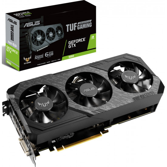 Відеокарта ASUS GeForce GTX1660 6GB GDDR5 TUF Gaming (TUF3-GTX1660-A6G-GAMING) Відеокарта ASUS GeForce GTX1660 6GB GDDR5 TUF Gaming (TUF3-GTX1660-A6G-GAMING)
