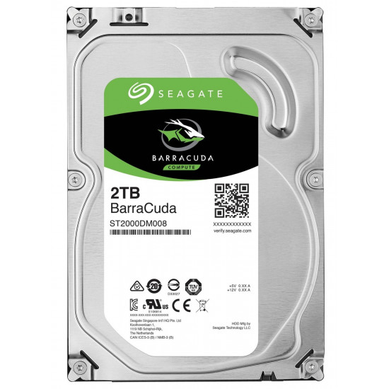 Жорсткий диск внутрішній SEAGATE HDD 3.5 SATA 3.0 2TB 7200RPM 256MB BarraСuda (ST2000DM008) Жорсткий диск внутрішній SEAGATE HDD 3.5 SATA 3.0 2TB 7200RPM 256MB BarraСuda (ST2000DM008)