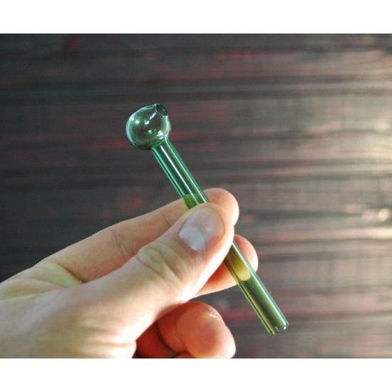 Стеклянная трубка для курения Oil Mini Green Стеклянная трубка для курения Oil Mini Green