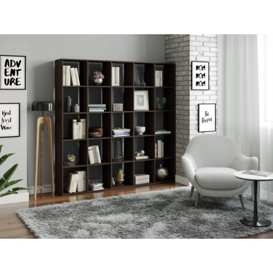 Book shelf, home rack Moreli Juni H1776*W1776*D300 dark Wenge Book shelf, home rack Moreli Juni H1776*W1776*D300 dark Wenge