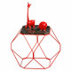 Metal polyhedron coffee table Silver Wave TRID2 36x36x36 cm red with marble insert Metal polyhedron coffee table Silver Wave TRID2 36x36x36 cm red with marble insert
