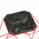 Metal polyhedron coffee table Silver Wave TRID2 36x36x36 cm red with marble insert Metal polyhedron coffee table Silver Wave TRID2 36x36x36 cm red with marble insert