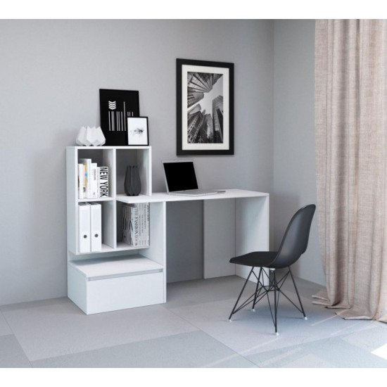 Стол письменный TVshka Paco 02 145x51.6x111.6 белый/белый Стол письменный TVshka Paco 02 145x51.6x111.6 белый/белый