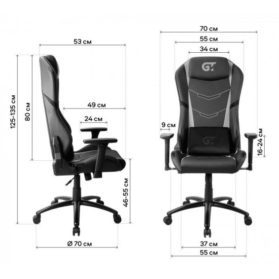 Геймерське крісло GT Racer X-5660 Black/Blue Геймерське крісло GT Racer X-5660 Black/Blue