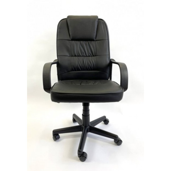 Офісне крісло комп'ютерне з підлокітниками NEO C1513 NORD Black (ЕKO-шкіра) Офісне крісло комп'ютерне з підлокітниками NEO C1513 NORD Black (ЕKO-шкіра)