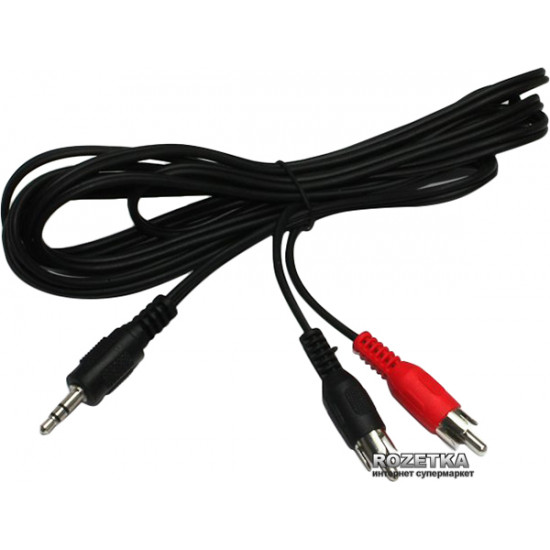 Stereo audio cable Cablexpert CCA-458 3.5 mm - 2xRCA 1.5 m Black Stereo audio cable Cablexpert CCA-458 3.5 mm - 2xRCA 1.5 m Black