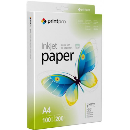 Фотопапір PrintPro глянцевий 200г/м A4 100 л PG200-100 (PGE200100A4) Фотопапір PrintPro глянцевий 200г/м A4 100 л PG200-100 (PGE200100A4)